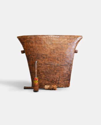 Tambour Africain Traditionnel en Bois Sculpté